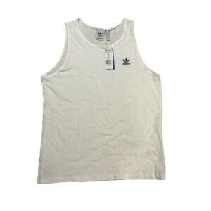 Adidas Essentials Tank Top Men’s Size Large White Trefoil Logo Originals JF6601